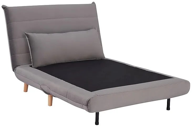 Szary rozkładany fotel SPIKE VELVET