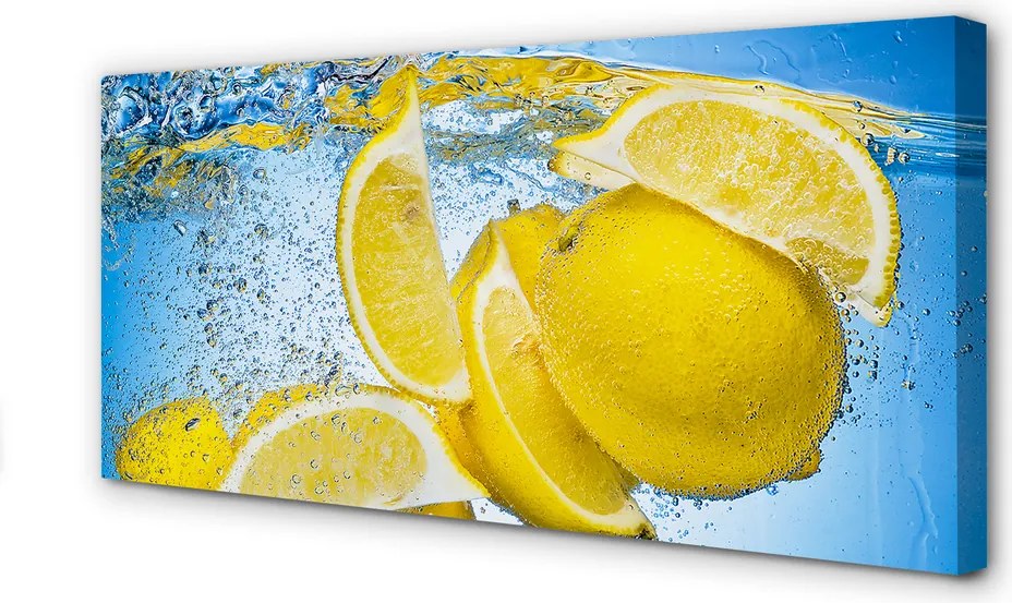 Zdjęcie na płótnie Cytryny Zanurzone w Wodzie