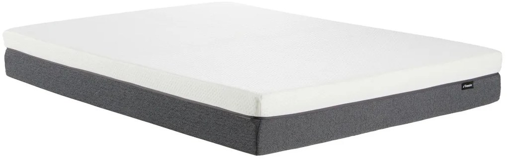 Zestaw 180 x 200 cm stelaż z jasną naturalną skrzynią + materac hybrydowy o grub. 25 cm ze sprężynami kieszeniowymi, pamięcią kształtu, 7-strefową pianką i zdejmowanym pokrowcem - KEPUR marki YSMÉE