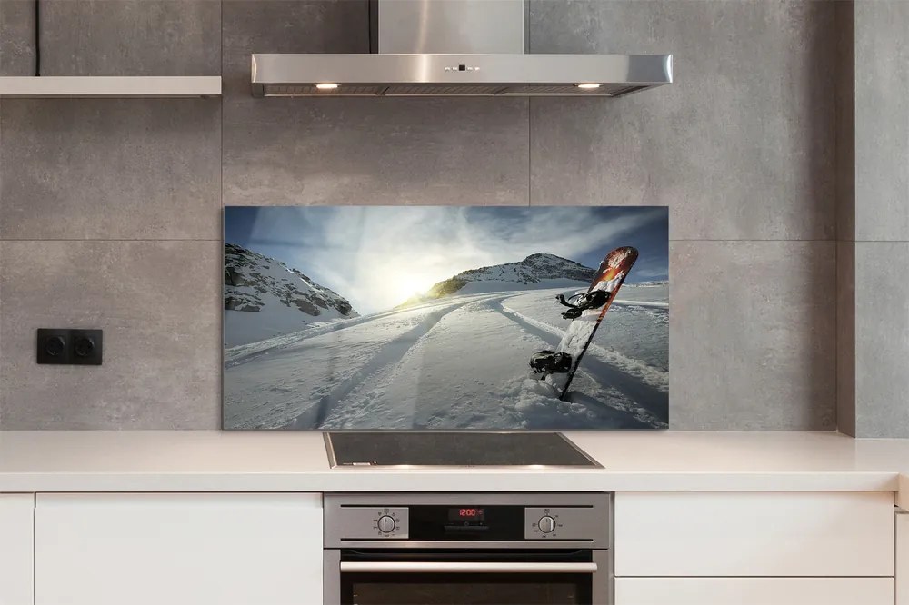 Panel nad Blat Kuchenny Snowboard w Zimowych Górach