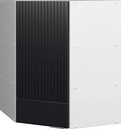 Szafka wisząca narożna czarne paski 57x34.1x72 fame-line