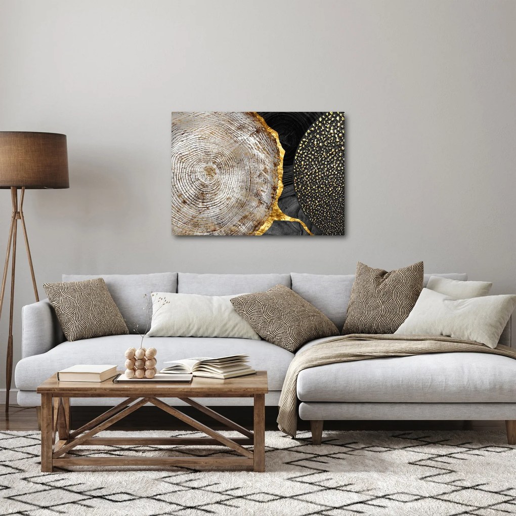 Obraz - Pień drzewa w kolażu 2 (70x50 cm)