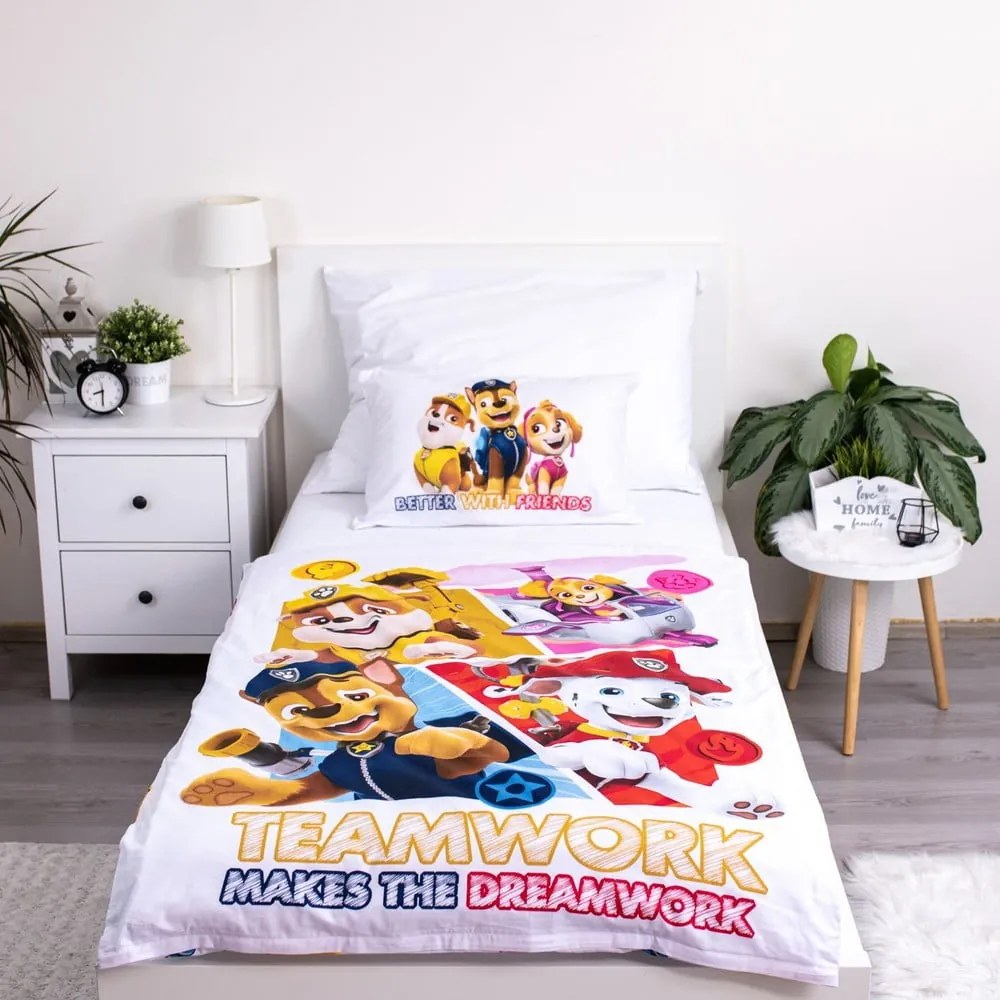 Bawełniana pościel dziecięca do łóżeczka 100x135 cm Paw Patrol – Jerry Fabrics