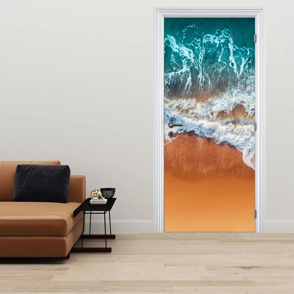 Fototapeta na drzwi - Morska plaża (95x205cm)