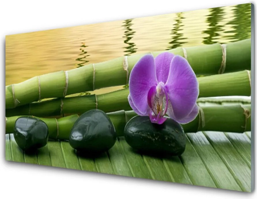 Panel Kuchenny Harmonijny Bambus I Kwiaty