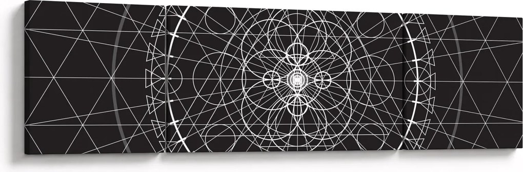Obraz - Abstrakcja zegara (170x50 cm)