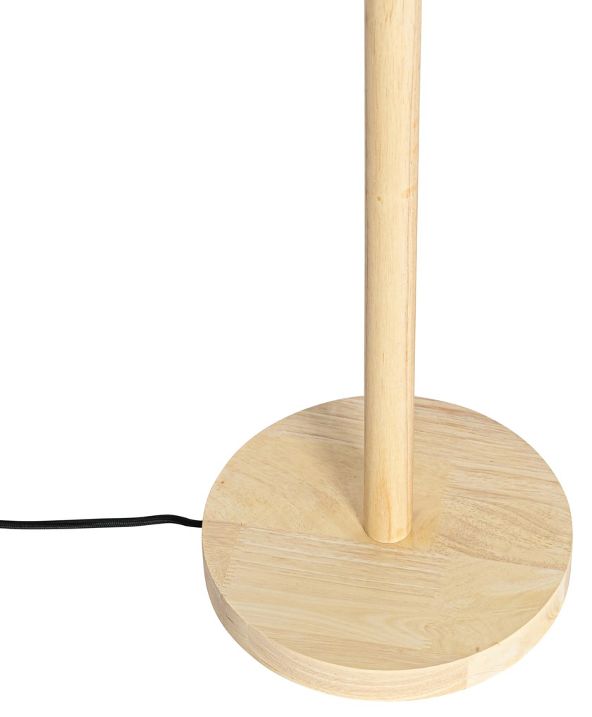 Rustykalna lampa podłogowa drewniana bez klosza - Mels Rustykalny / Vintage Oswietlenie wewnetrzne