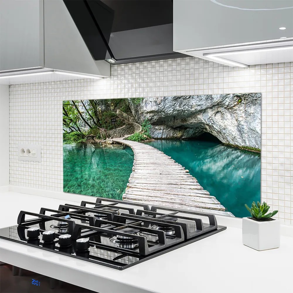 Panel Szklany Most nad Cichym Jeziorem