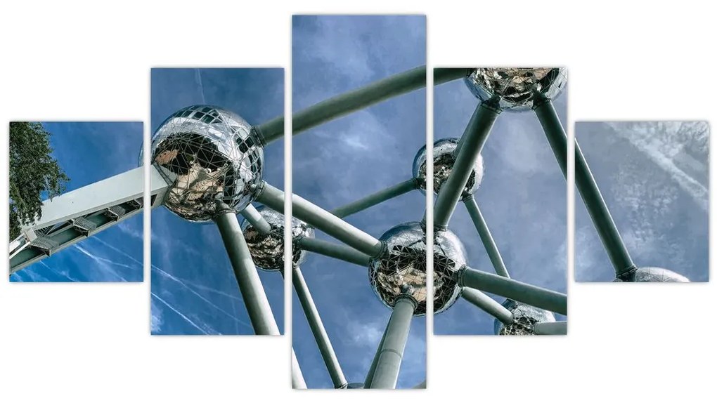 Obraz - Atomium w Brukseli (125x70 cm)