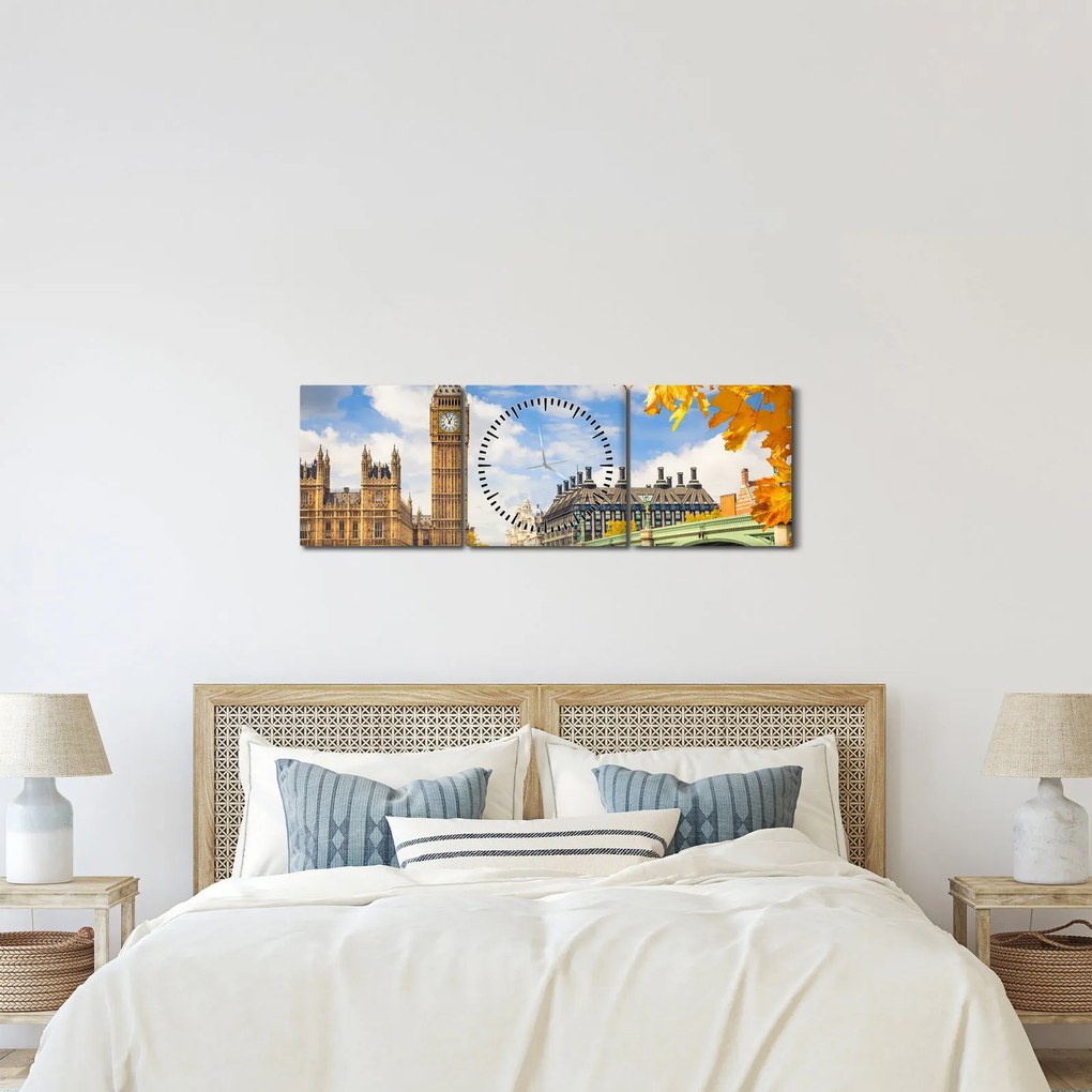 Obraz - Big Ben, Londyn (z zegarem) (90x30 cm)