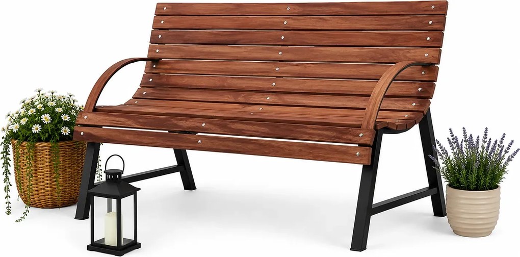 Ławka Ogrodowa Drewniana 170 Cm E9-C20
