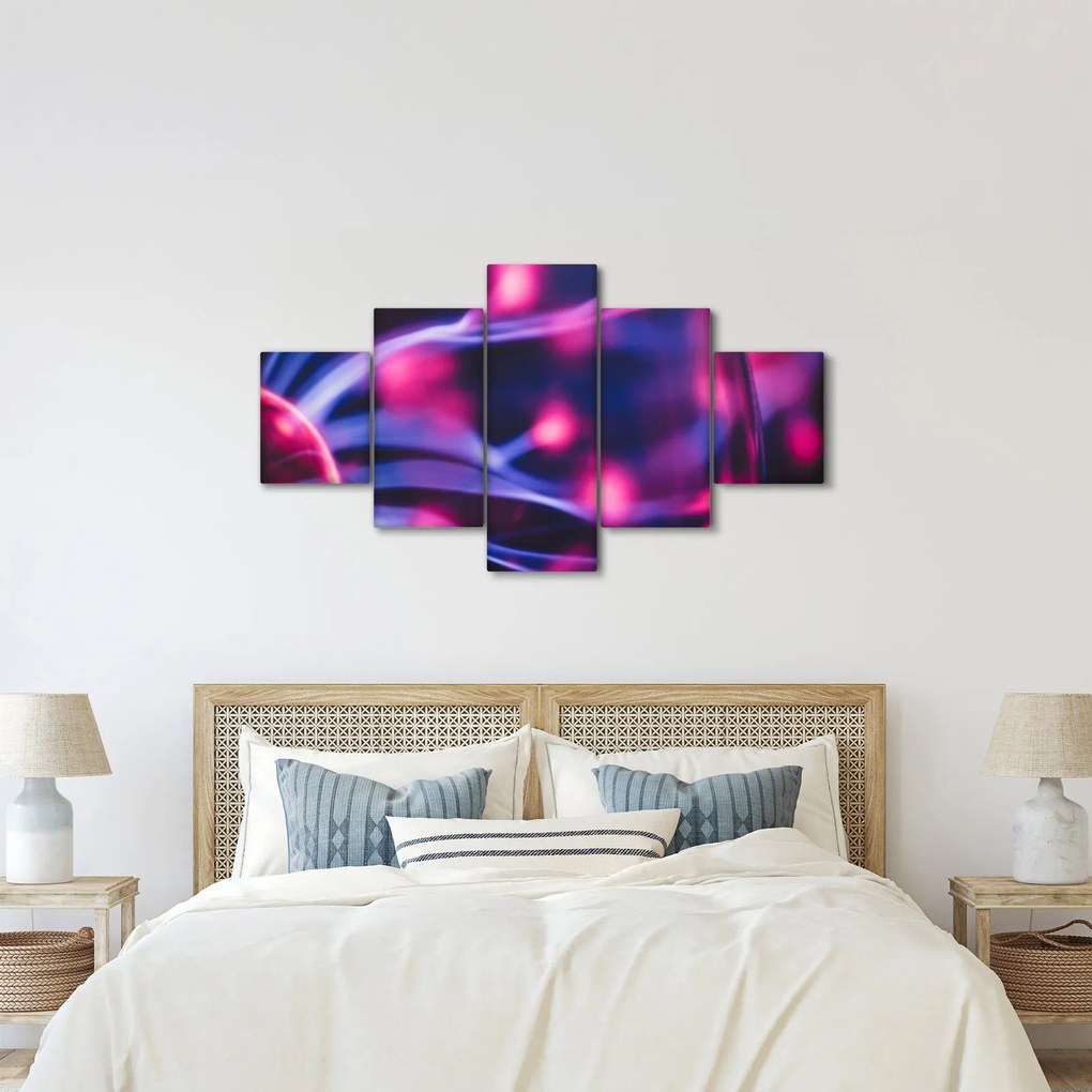 Abstrakcyjny fioletowy obraz (125x70 cm)