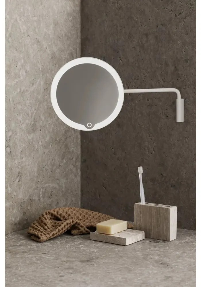 Lustro z oświetleniem/powiększające (5x) ścienne/kosmetyczne ø 20 cm Modo – Blomus