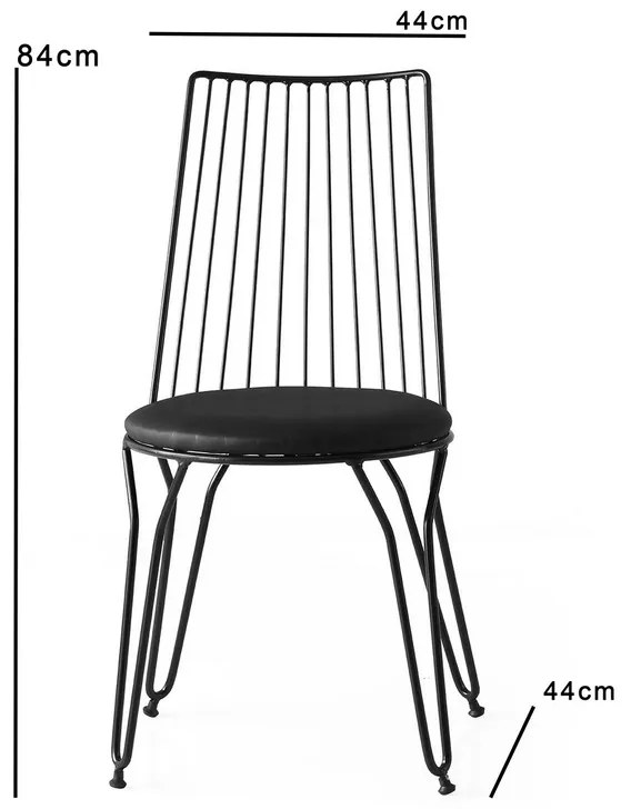 Zestaw krzeseł do jadalni Ada Black, 2 szt.