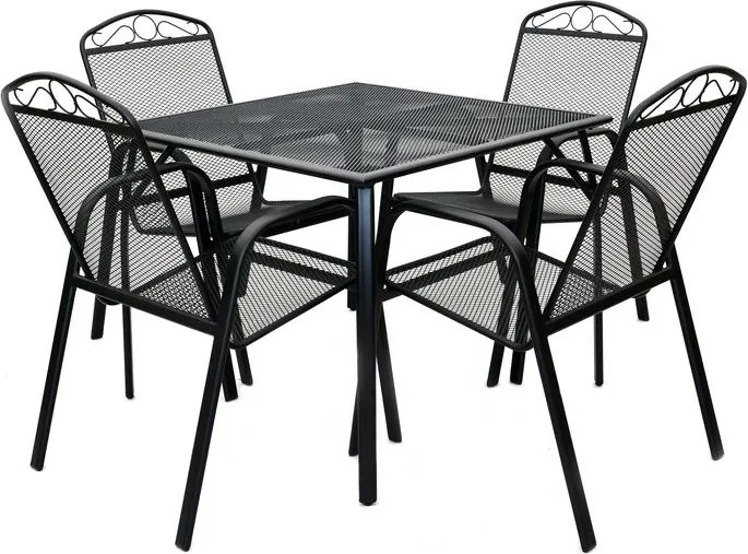 Metalowy stół ogrodowy - 72 x 90 x 90 cm