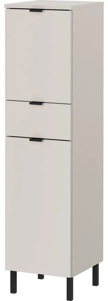 Kremowa wysoka/wąska szafka łazienkowa 30x120 cm Arcena – Germania