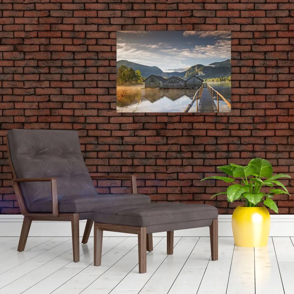 Obraz na szkle jeziora (70x50 cm)