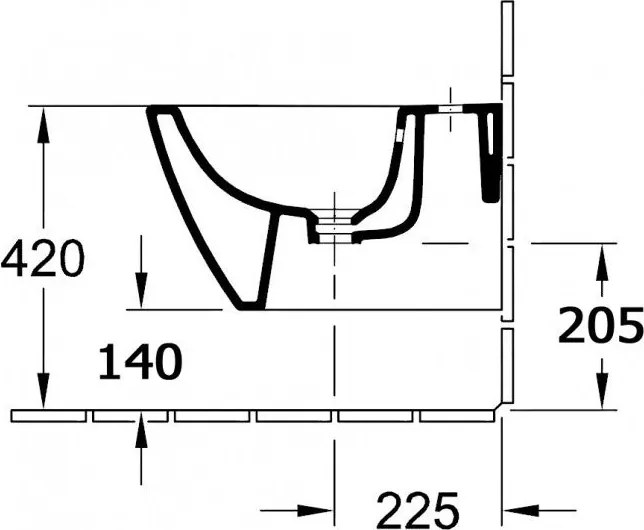 Bidet wiszący na ścianie BH101