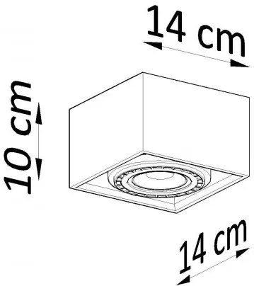 Kwadratowy plafon z drewna - 3X S241 E4-S28