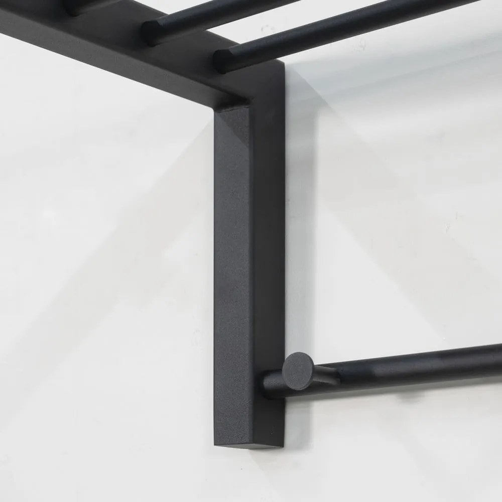 Czarny metalowy wieszak ścienny Bergum – Spinder Design