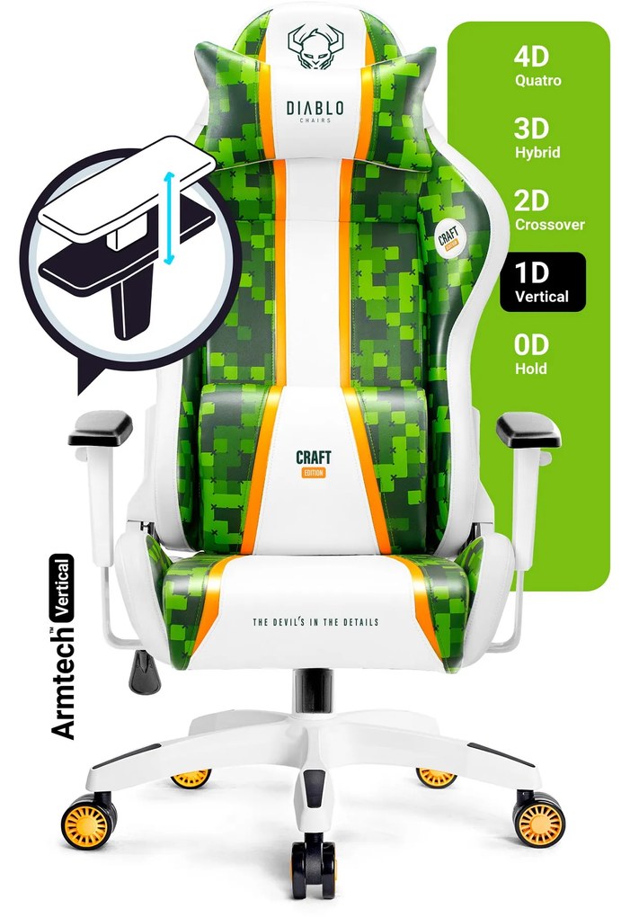 Fotel Gamingowy Diablo X-One 2.0 Small: Craft Edition