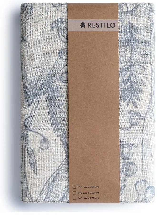 Jasnoszara zasłona 135x250 cm Selvetia – Restilo