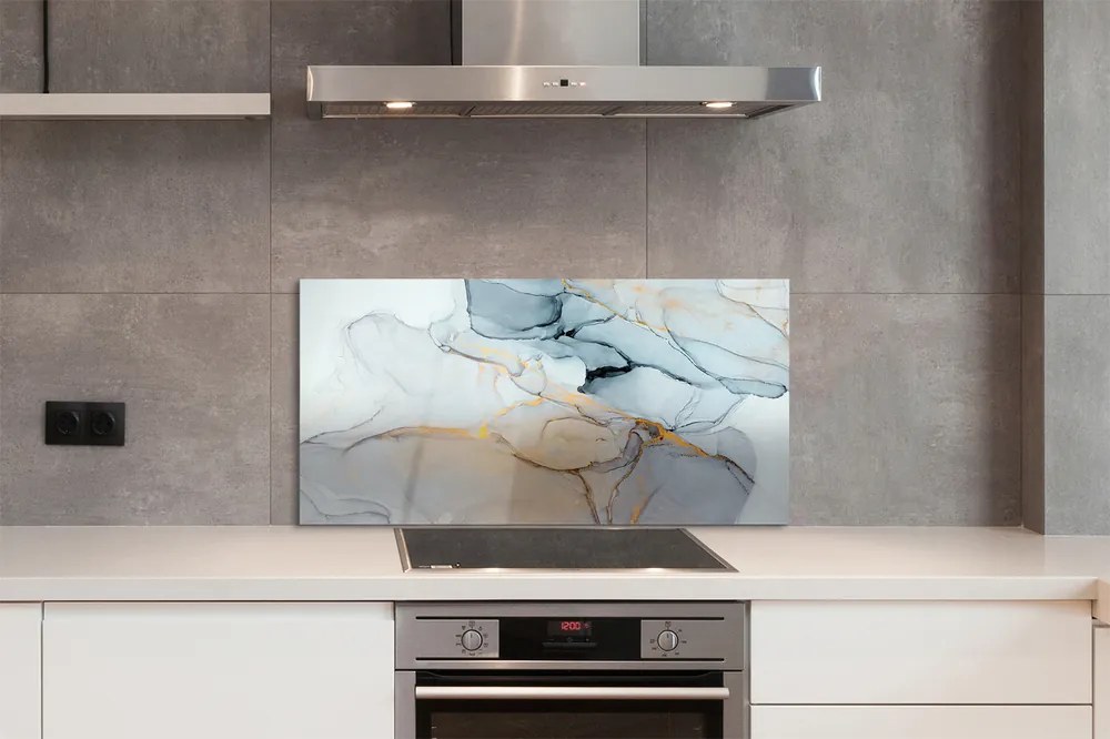 Panel szklany do Kuchni Abstrakcyjne Plamy Kamienne