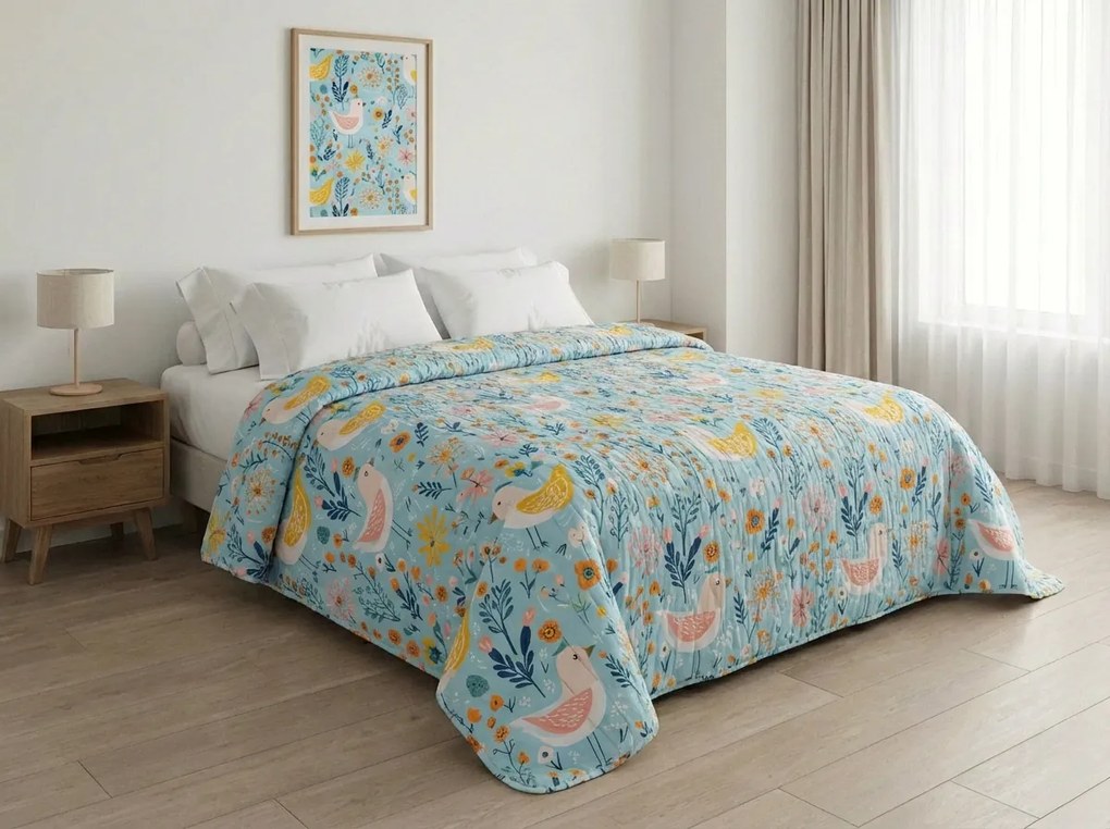 Narzuta na łóżko SPRING TWEET, kolorowy Rozmiar: 220 x 240 cm