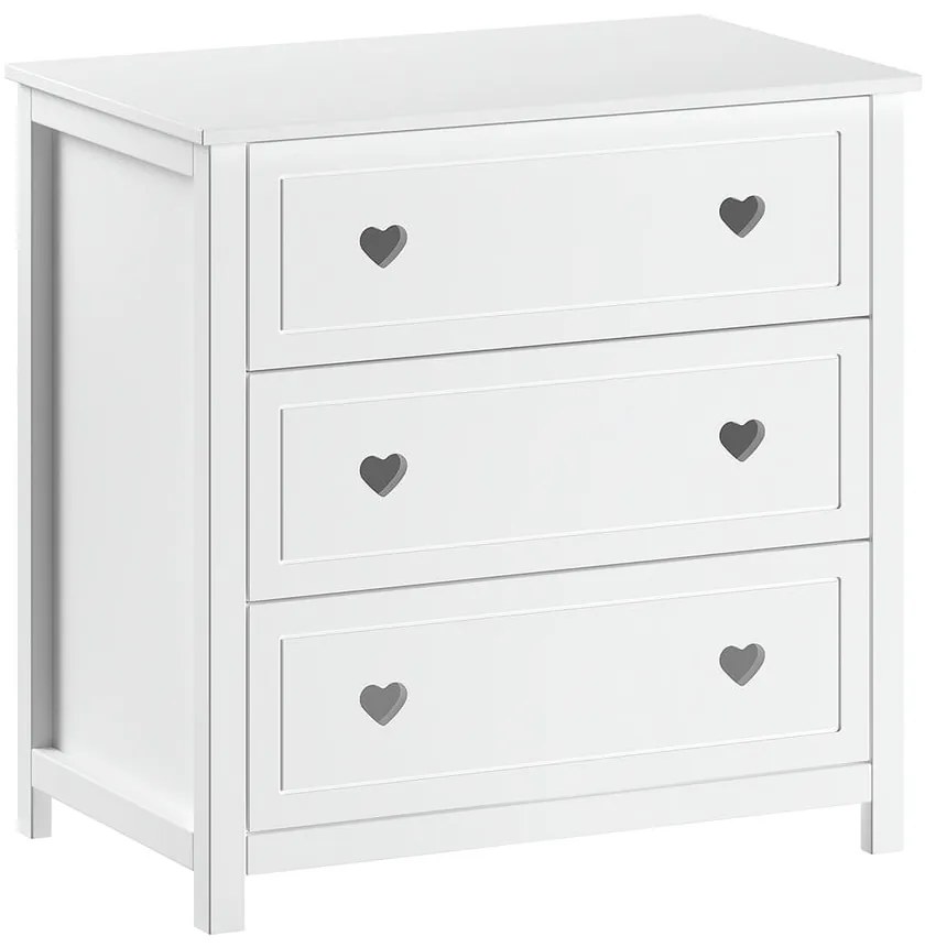Biała komoda dziecięca 90x89x57 cm Amori – Vipack