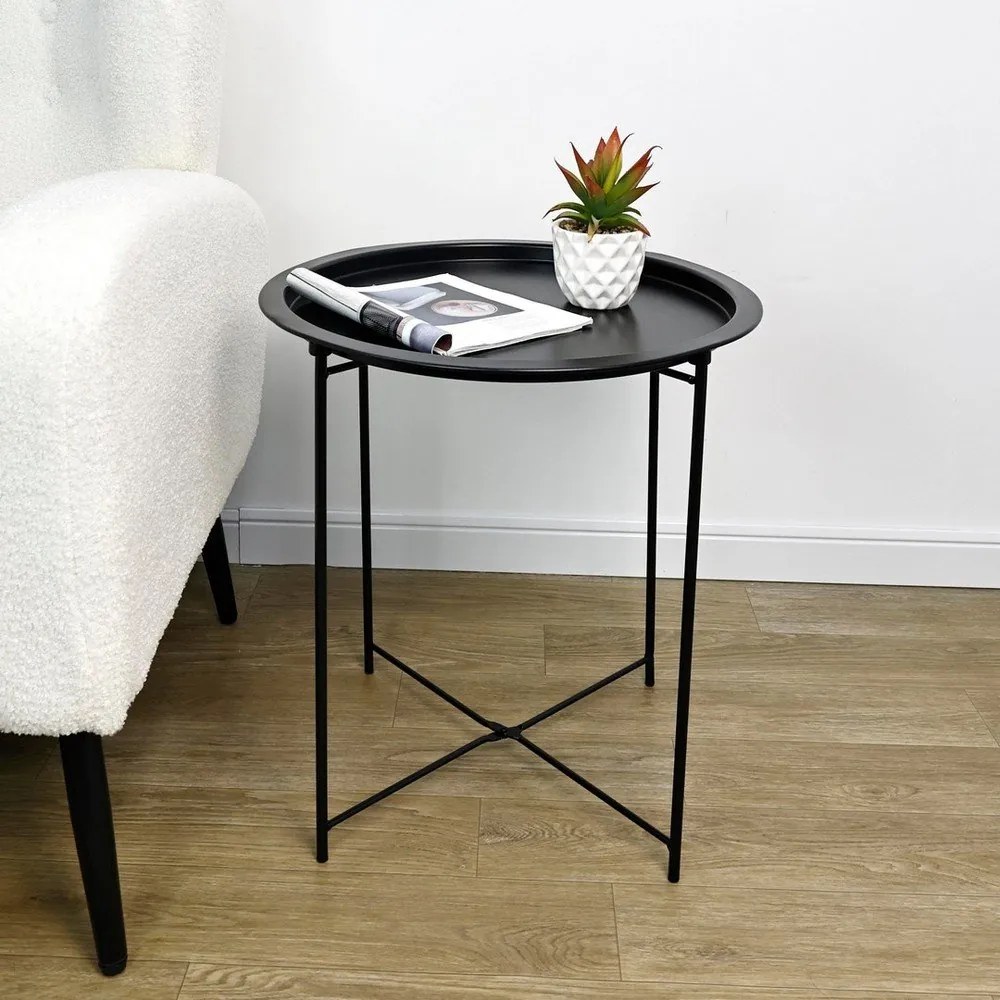 Metalowy okrągły stolik ø 47 cm Hilmar – Yes Everyday