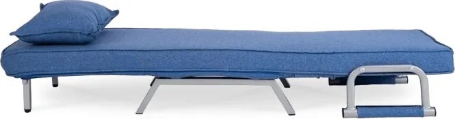 Fotel Rozkładany BART Wypoczynkowy Niebieski do Spania Leżanka Nowoczesny