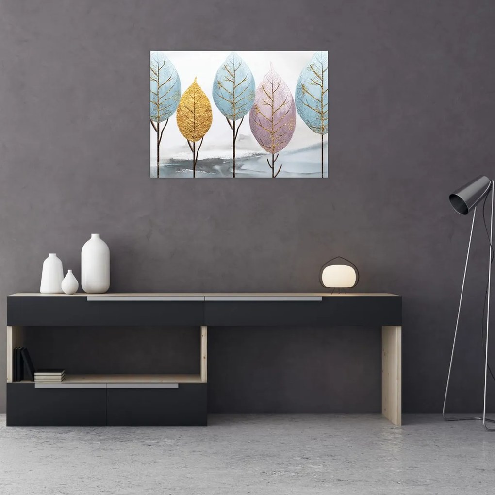 Obraz - Designowe drzewa (70x50 cm)