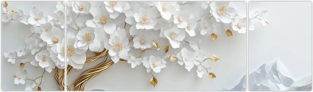 Obraz – Eleganckie drzewo życia 3D (170x50 cm)