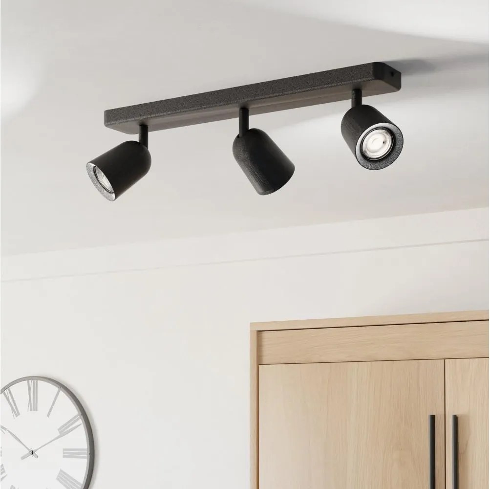 Eglo 901954 - Oprawa punktowa CAMALDOLI 3xGU10/10W/230V czarna