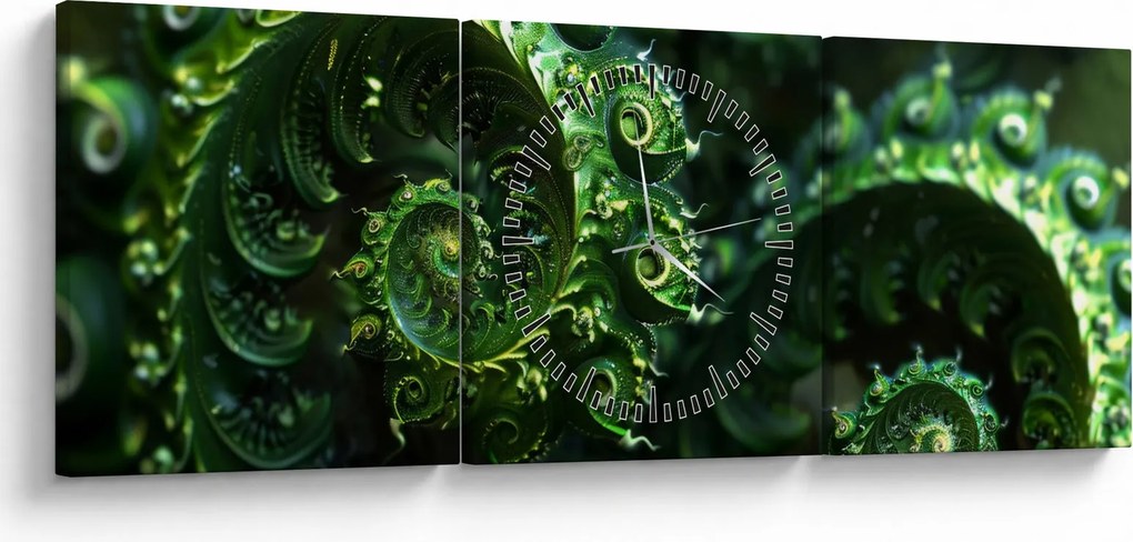 Obraz - Spirale (z zegarem) (90x30 cm)