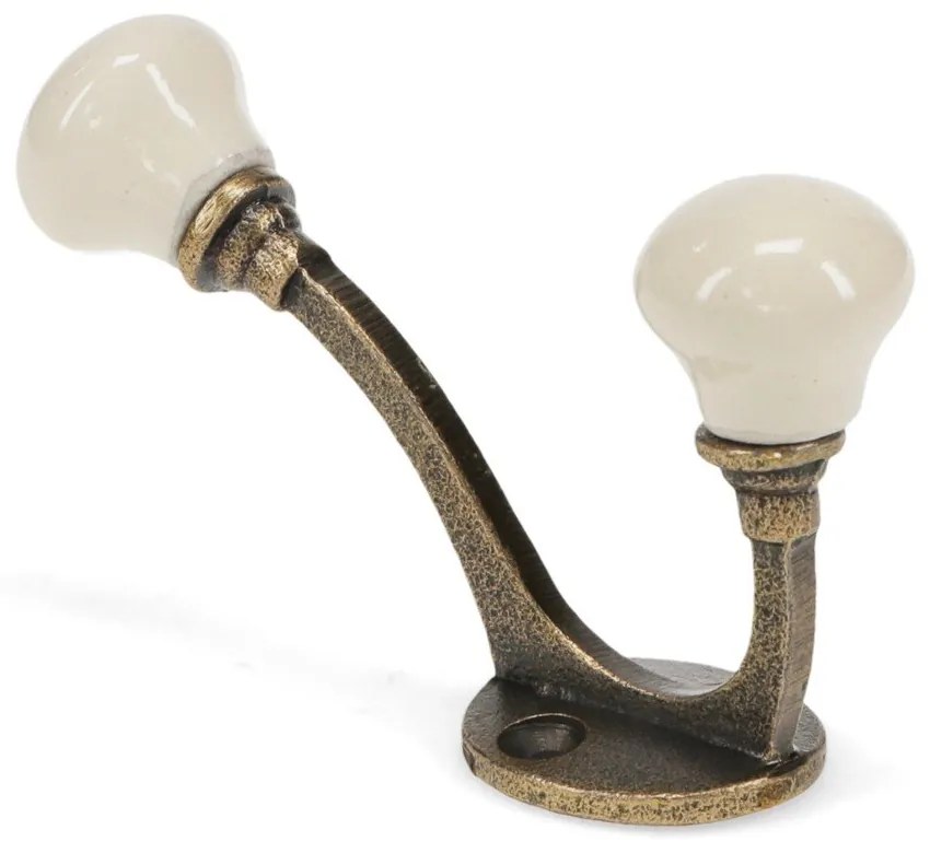 Kremowy metalowy wieszak ścienny 3 cm – Rex London