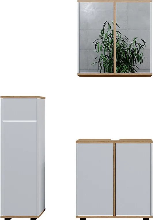 Zestaw mebli łazienkowych biały/artystyczny 60x30x62 didi