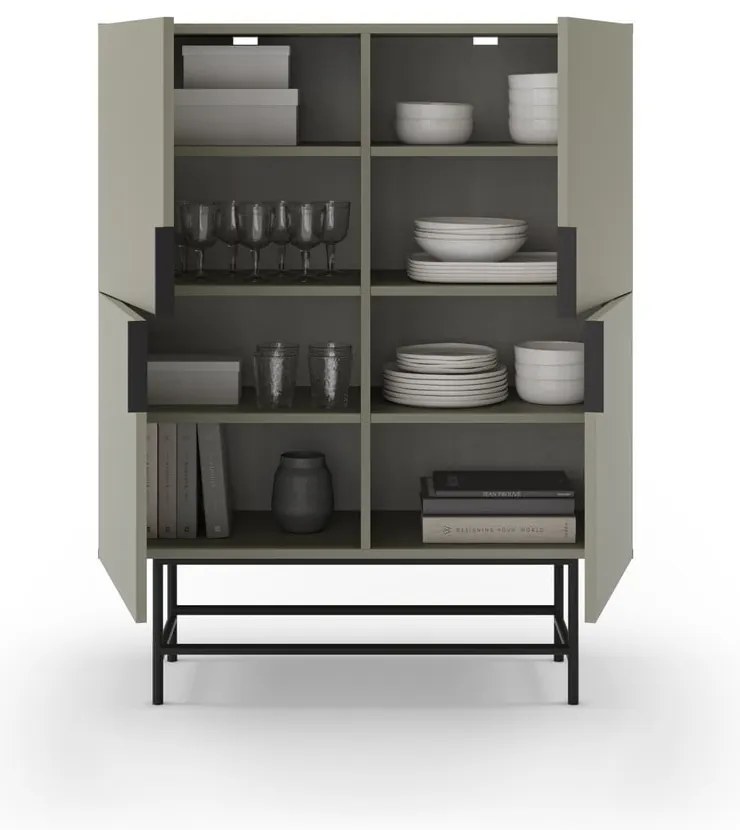 Zielonoszara szafka 100x128 cm Eldia – Marckeric