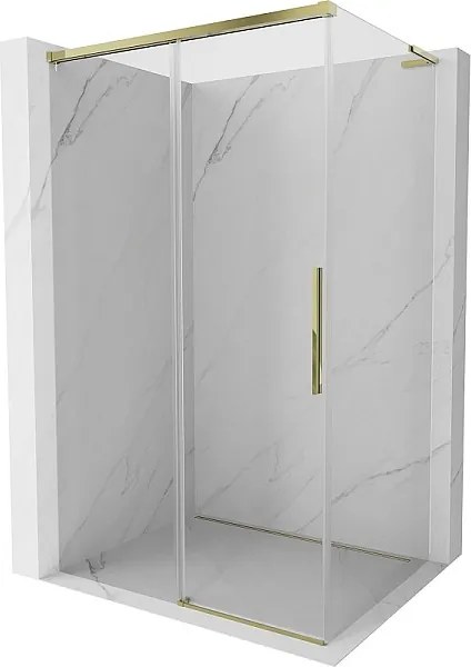 Mexen Rox L kabina prysznicowa rozsuwana 120 x 85 cm, transparent, złota - 8C2L-120-085-50-00