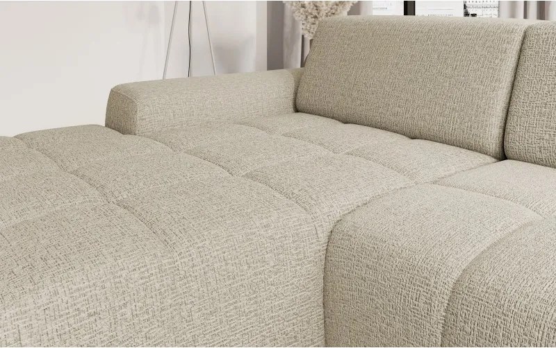 Narożnik SAVIO Prawostronny z Elektryczną Regulacją wolnostojący tkanina KANSAS 06 Ciemny Beż WERSAL