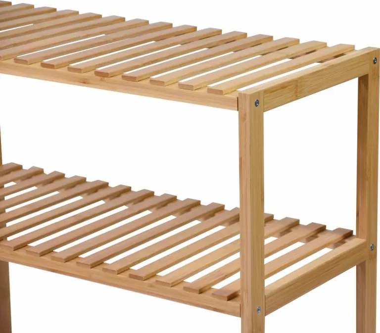 Bambusowy regał, 3 półki, 60 x 26 x 66 cm