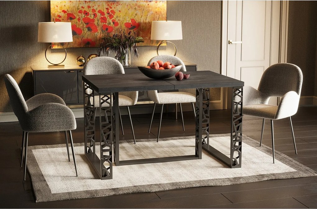 Stół rozkładany EWEREST MAX 130(330)x85 beton ciemny