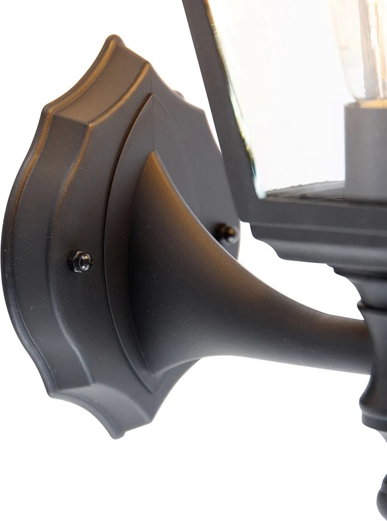 Inteligentna zewnętrzna lampa ścienna czarna IP44 z Wifi ST64 - Capital