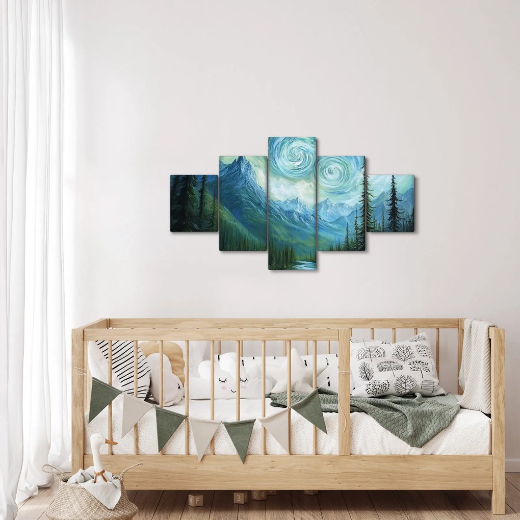Obraz - Krajobraz z nutą Van Gogha (125x70 cm)