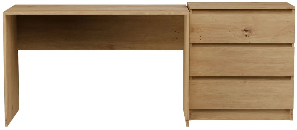 Nowoczesny komplet mebli biurko + komoda dąb artisan Sengalo 6X