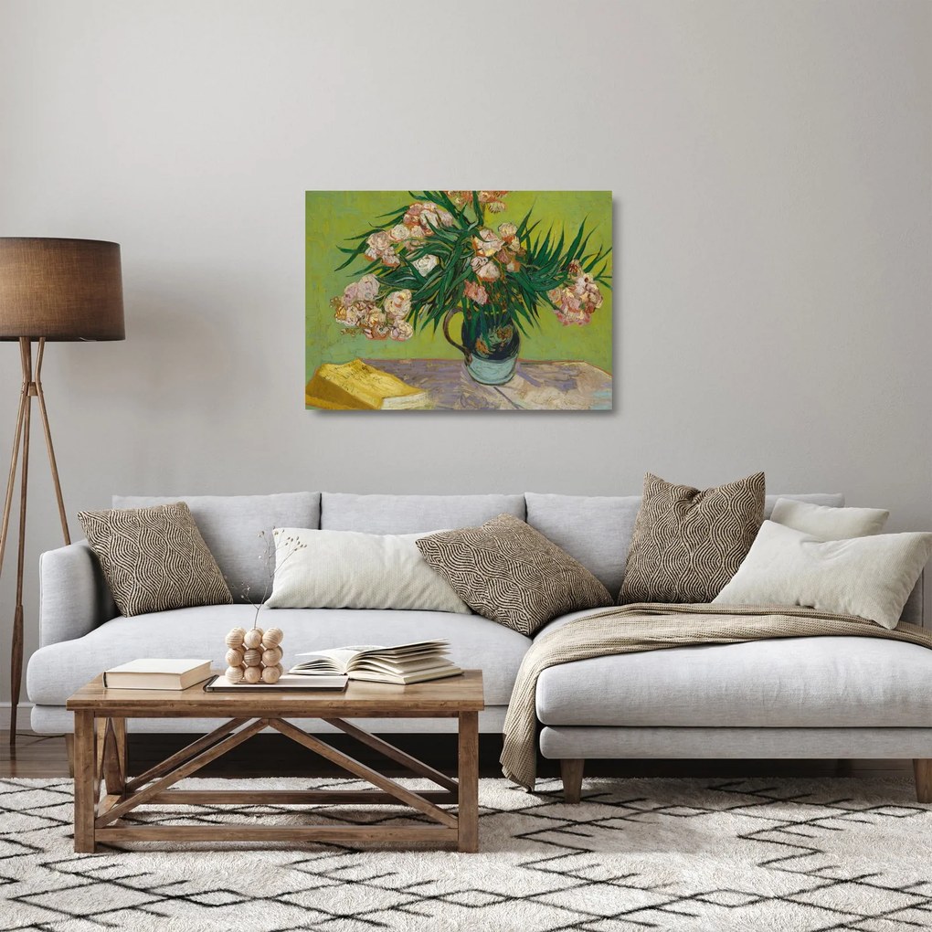 Obraz na szkle - Vincent van Gogh, Oleanders, reprodukcje (70x50 cm)