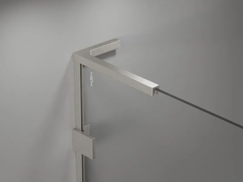 Mexen Lunar L ścianka prysznicowa Walk-in lewa 80 x 200 cm, transparent 8 mm, nikiel szczotkowany - 830L-080-000-97-00-L
