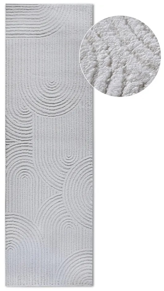 Kremowy chodnik 80x240 cm Chappe Cream White – Elle Decoration