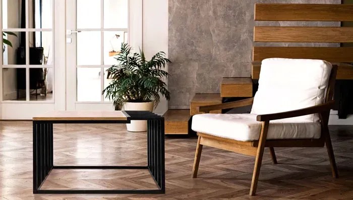 Industrialny stolik kawowy do salonu - Toreno
