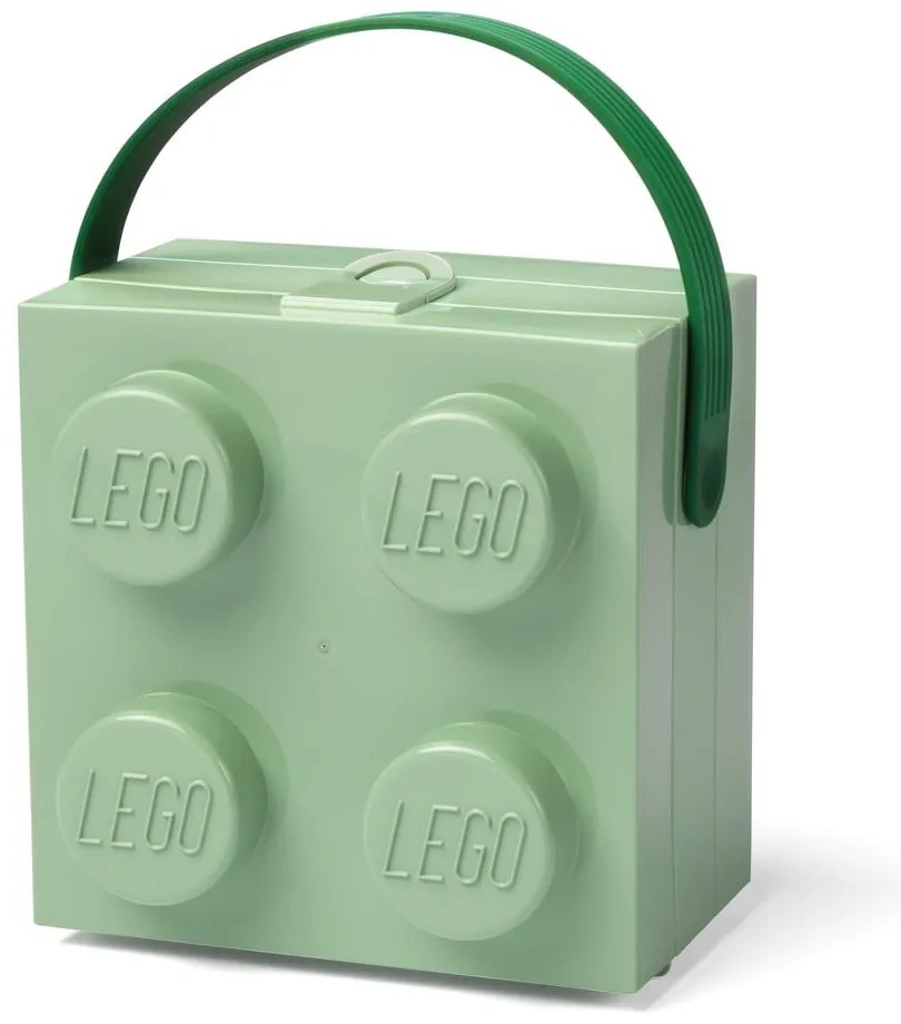 Jasnozielony pojemnik z uchwytem LEGO®